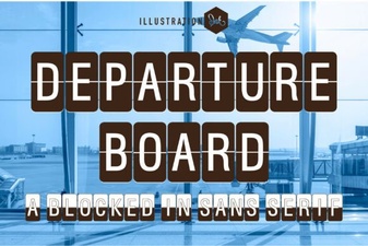 Departure Board Font Design Ideas