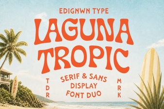 Laguna Tropic Font Design Ideas and Uses