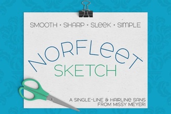 Norfleet Sketch Single Line Font Design Ideas