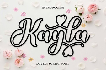 Kayla Outline Font Design Ideas and Uses