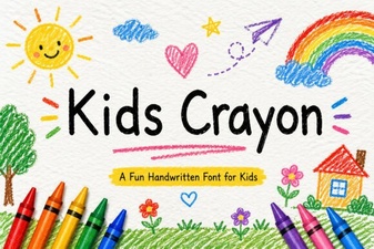 Kids Crayon Font for Creative Projects and Design